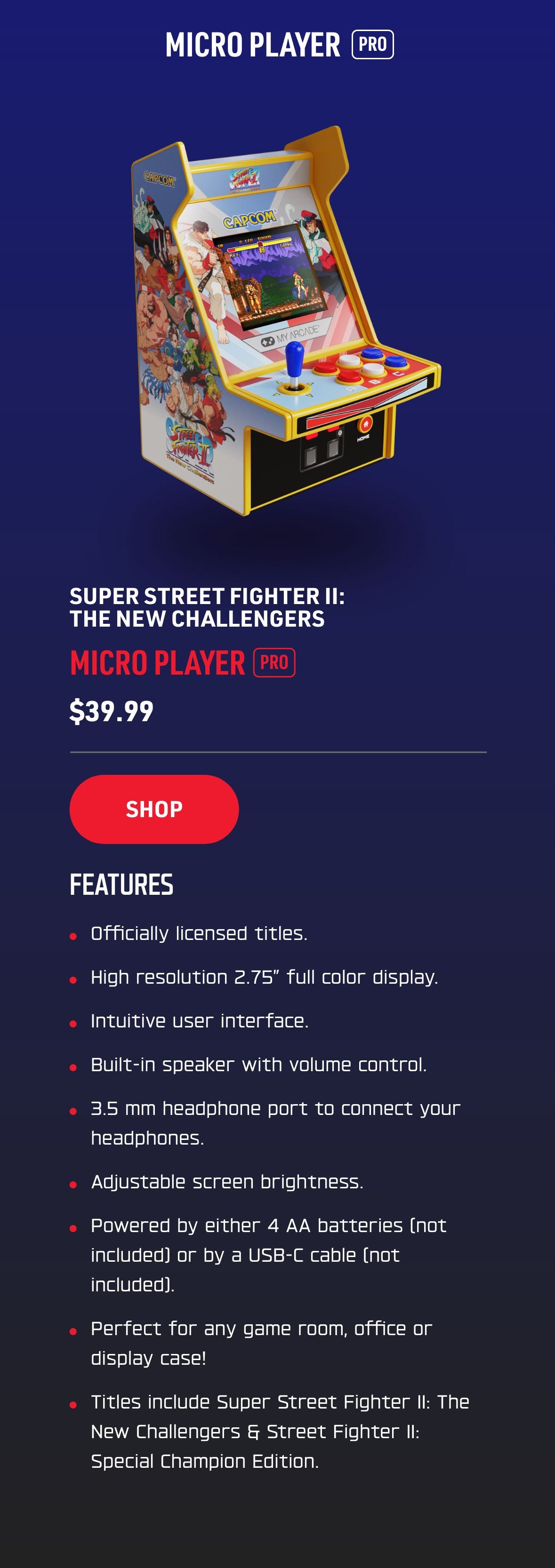 Play Street Fighter II Anywhere – My Arcade® Play Street Fighter II Anywhere – My Arcade®